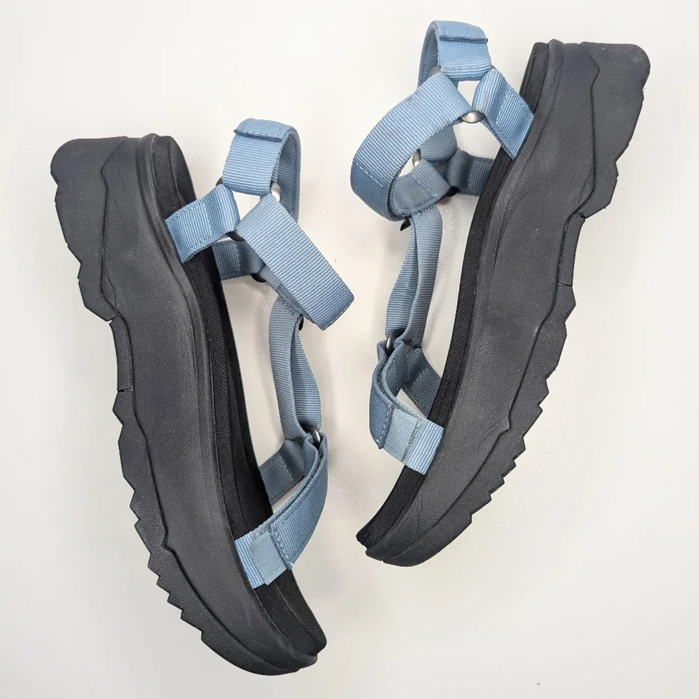 Teva Jadito Universal Sandals Comfort Easy Off/On Blue Black Velcro Size 10